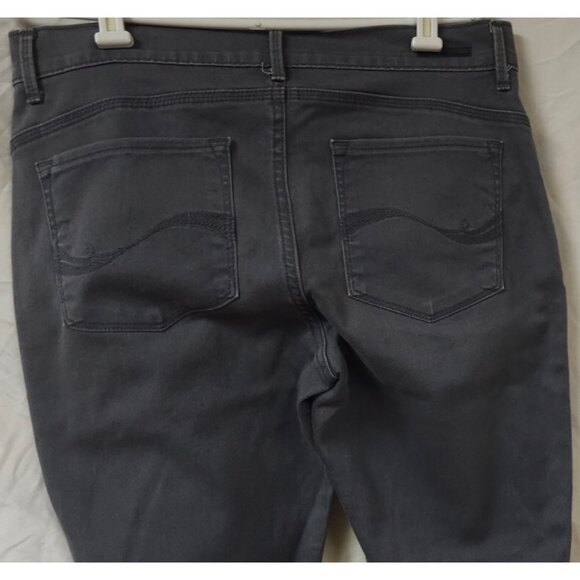 Lee Womens 14P Gray Smoke Easy Fit Stretch Mid Rise Straight Ankle Jeans 34x28 - Picture 7 of 15